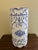 Blue 1980s Portuguese Blue & White Delft-Style Porcelain Umbrella Stand For Sale - Image 8 of 10