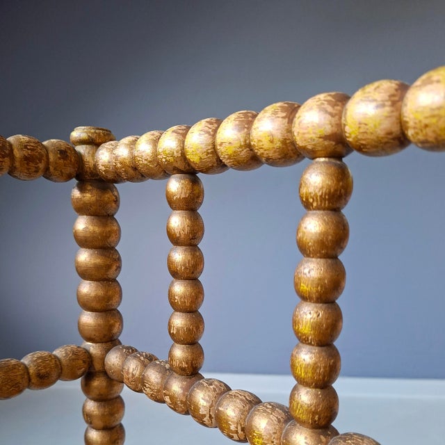 Golden Dutch Bobbin Chair, 1950s For Sale - Image 6 of 8