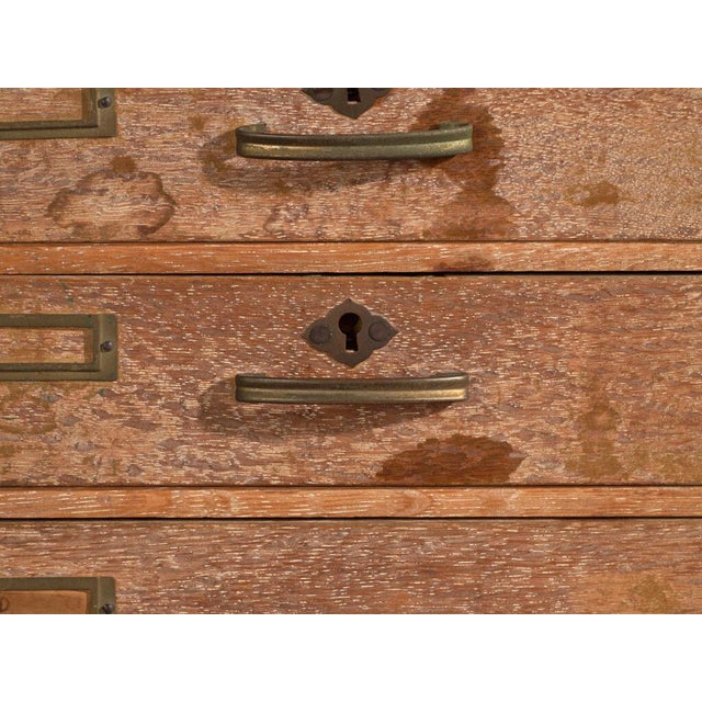 Wood Antique Japanese Filing Cabinet For Sale - Image 7 of 11