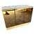 1980s Postmodern Smoked Mirror and Gold Credenza For Sale
