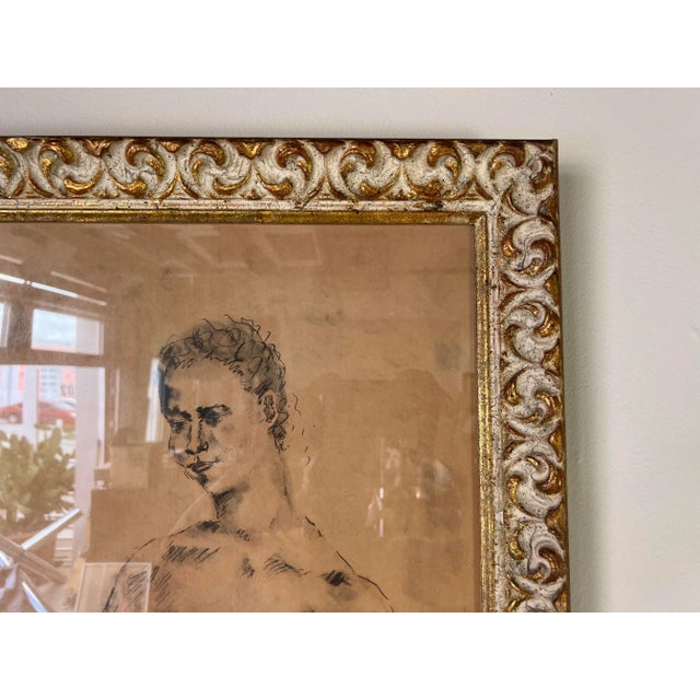 Wood French Chantal Quenneville [1897-1959] Woman Portrait Painting For Sale - Image 7 of 13