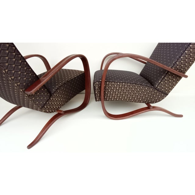 H-269 Armchairs by Jindrich Halabala for Up Zavody, 1930s, Set of 2 For Sale - Image 9 of 15