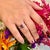Blue Diamond Sapphire Ring 18k Gold WG Women 3.027 TCW Certified For Sale - Image 8 of 12