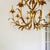 Large Italian Gilt Tole Eight Arm Chandelier With Leaves and Lotuses For Sale - Image 10 of 15