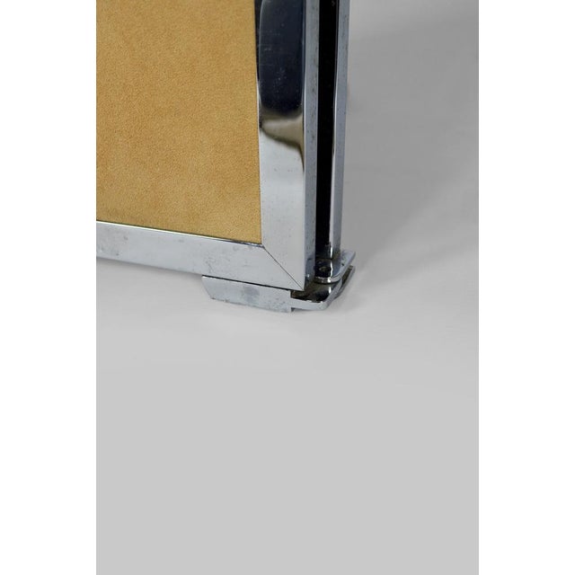 Art Deco French Triptych Mirror in Leather from Coco Chanel Workshop, 1930 For Sale - Image 15 of 17