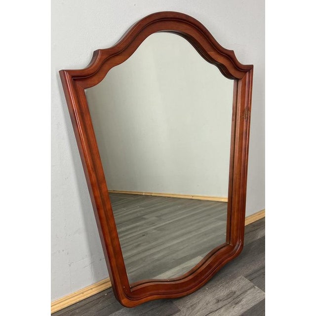 Glass French Wall Mirror with Ornate Carved Oak Frame For Sale - Image 7 of 7