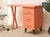 Vintage Peach Single Pedestal Desk For Sale - Image 4 of 9