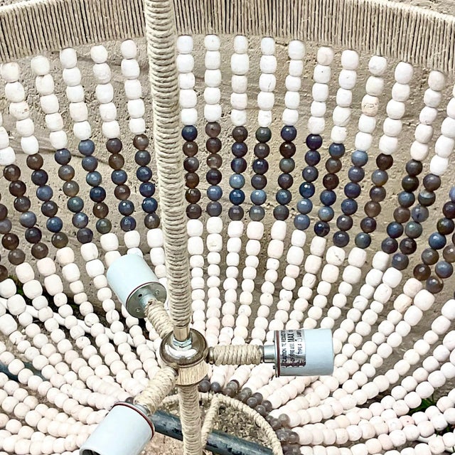 Boho Chic Early 21st Century Boho Ro Sham Beaux Twine & Grey Agate Frankie Malibu 30 Chandelier For Sale - Image 3 of 11