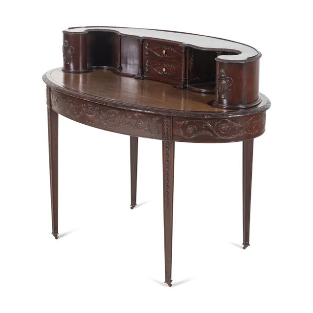 Antique Mahogany Carlton House Desk and Chair For Sale - Image 10 of 11