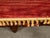 Italian 1820s Walnut Bench with Red Fabric, Turned Legs and Stretchers For Sale - Image 11 of 11
