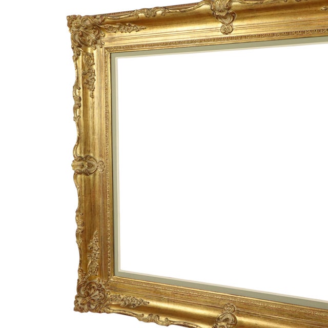 Large Baroque Style Gilt Wood Frame, 1920s For Sale - Image 10 of 17
