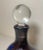 Signed 1983 Vintage Hand Blow Art Studio Glass Blue Purple Decanter Bottle For Sale - Image 9 of 11