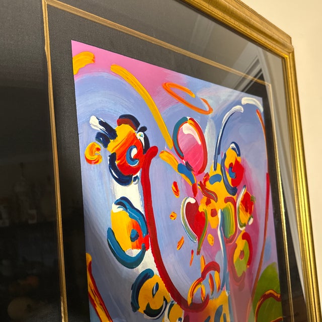 Peter Max Peter Max "Angel With Heart" Serigraph Numbered and Signed For Sale - Image 4 of 11