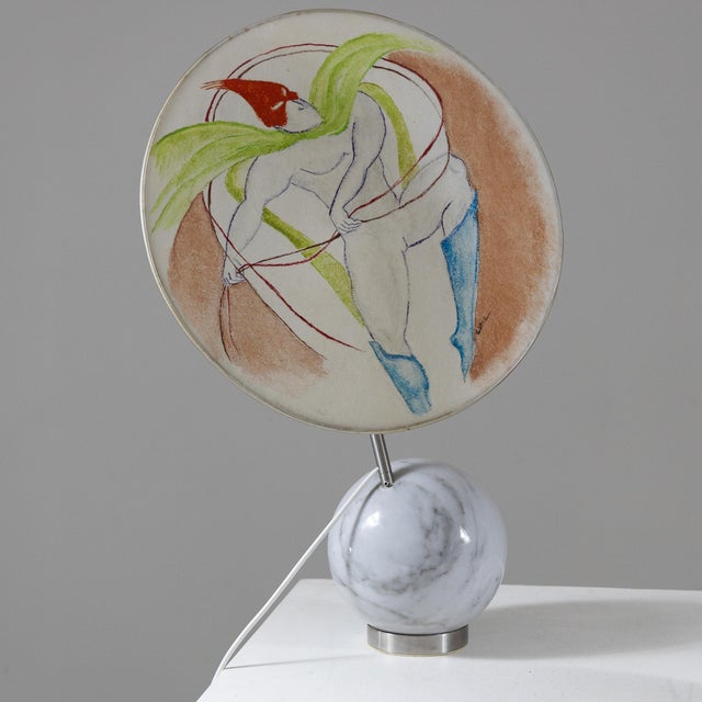 Table Lamps with Marble Base, 1970s, Set of 2 For Sale - Image 4 of 15