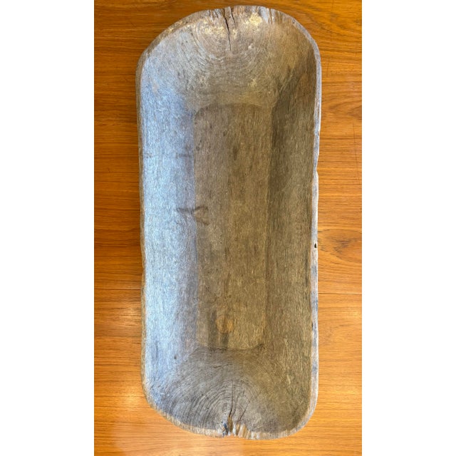 Large Antique Wood Dough Bowl For Sale - Image 4 of 8