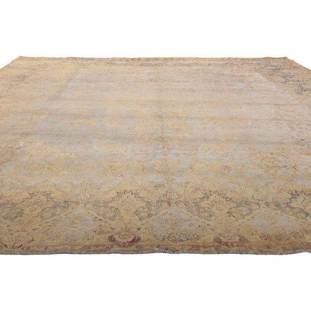 Industrial Mid 20th Century French Industrial Vintage Turkish Rug - 09'07 X 13'04 For Sale - Image 3 of 9
