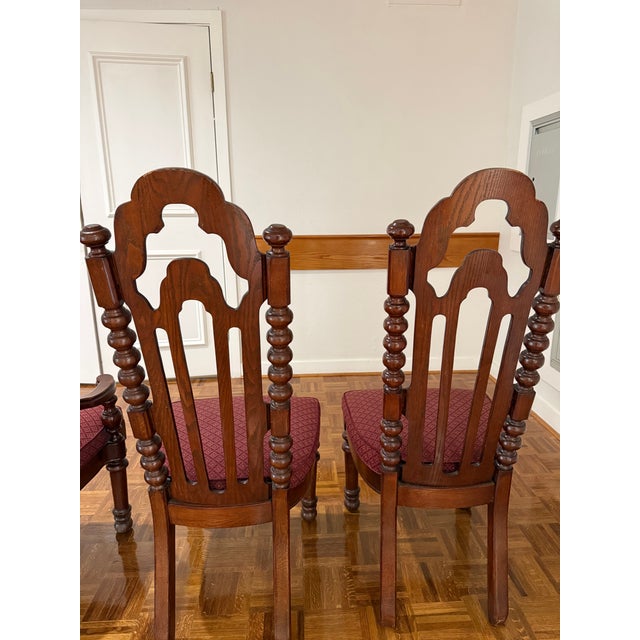 French Renaissance Style Oak Dining Chairs, (circa 1880-1900). For Sale - Image 4 of 17