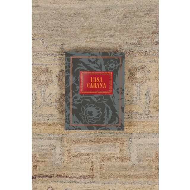 Rug & Kilim’s Oversized Khotan Rug With Floral Medallion in Beige & Brown For Sale - Image 9 of 11