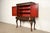 Berkey & Gay Style Antique Chippendale Carved Walnut and Burl Wood Bookcase or Bar Cabinet, Circa 1920s For Sale In South Bend - Image 6 of 18