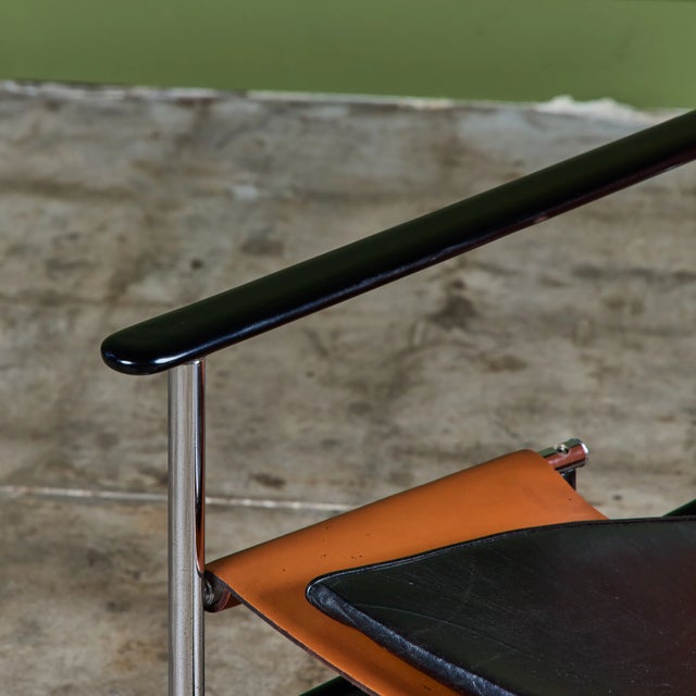 Charles Pollock Tan Leather Sling Chair for Knoll For Sale - Image 14 of 18