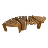 Vintage Brutalist Oak Side Tables by Radboud Dittmann for Dittmann & Co., Netherlands, 1970s, Set of 4 For Sale
