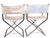 Pair of chrome and vinyl directors chairs, designed by Robert Kjer Jakobsen for the Virtue Brothers of Los Angeles...