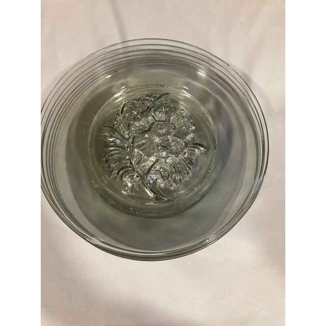 1960s 1960s Vintage Flower Cut Glass Salad or Appetizer Plates- Set of 8 For Sale - Image 5 of 6
