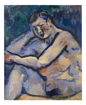 Edgardo Corbelli, Blue Nude, 1953, Oil