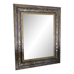 Vintage Inspired Ornate Gold Tone Pressed Tin Mirror