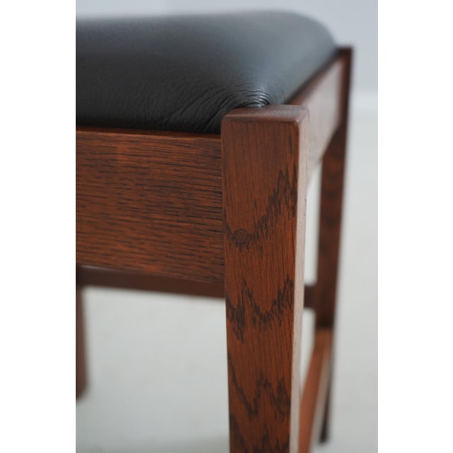 Pair Stickley Mission Oak Bar or Bistro Chairs For Sale - Image 13 of 18