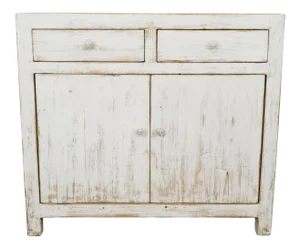 White Wash 2 Door Side Cabinet