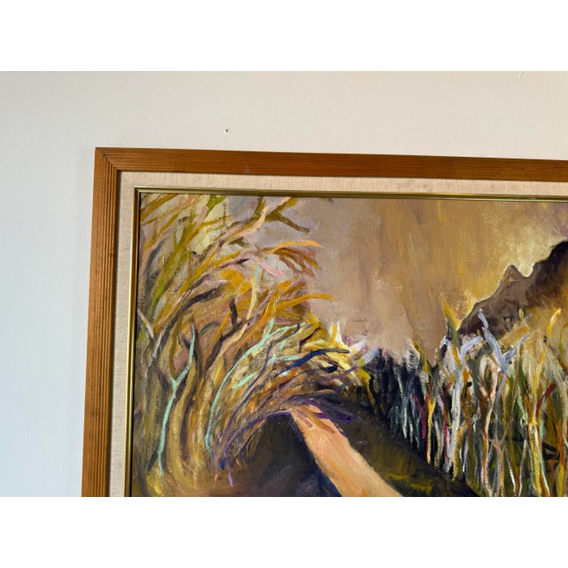 1990's Ana Gutierrez Impressionist Landscape Painting, Framed For Sale In Miami - Image 6 of 12