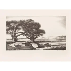 1939 After Stow Wengenroth "Quiet Day", Original Period Lithograph