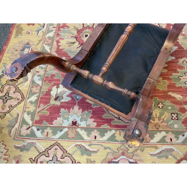 20th Century Neoclassical Paw Foot Detail Footstool For Sale - Image 4 of 12