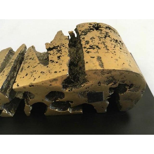 Black Abstract Multiple Bronze Cheese Shape, Italy, 1980s For Sale - Image 8 of 18