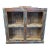 1990s Distressed Blue Apothecary-Style Display Cabinet For Sale