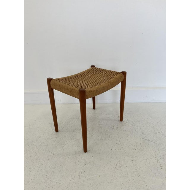 Wood Danish Model 80 Stool in Teak by Niels O Møller for J.L. Møller, 1960s For Sale - Image 7 of 9