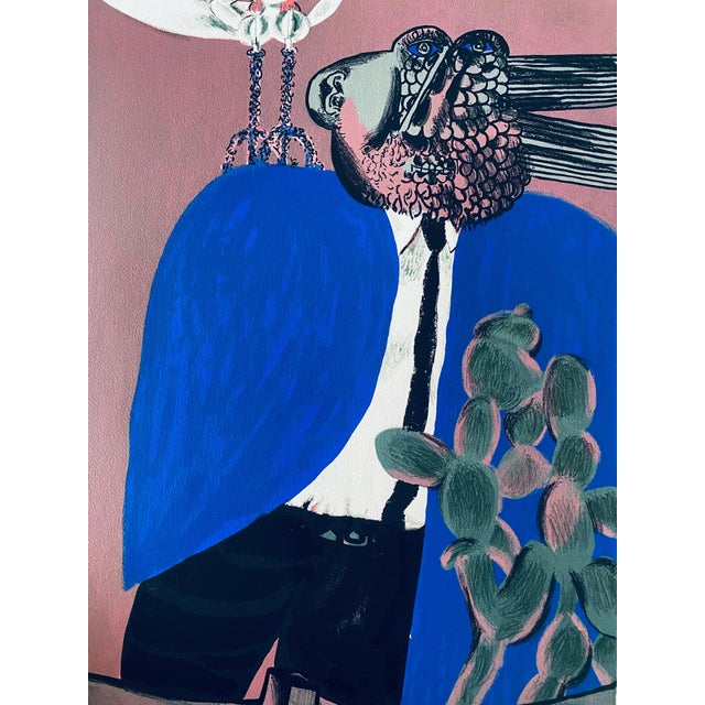 Modern Naftali BezemIsraeli Surrealist Judaica Abstract Lithograph Naftali Bezem For Sale - Image 3 of 8