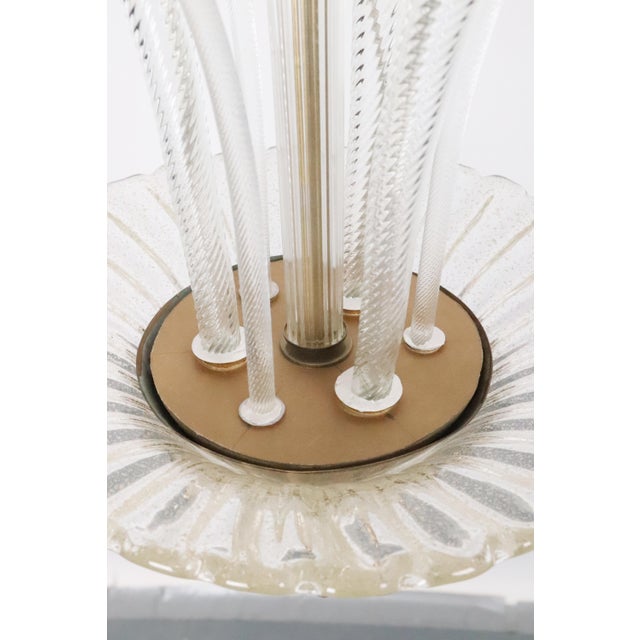Vintage Murano Style Crystal J Arms Chandelier With Gold & Rose Inflections For Sale - Image 13 of 14