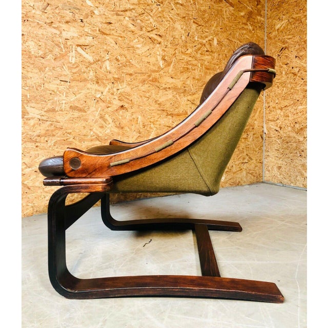 Vintage Danish Lounge Chair in Coco Leather and Rosewood For Sale - Image 10 of 13
