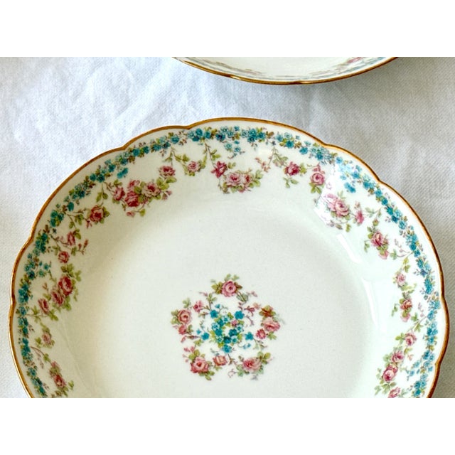 Ceramic French Limoges Antique Porcelain Bowls - Set of 6 - 7.25" For Sale - Image 7 of 13