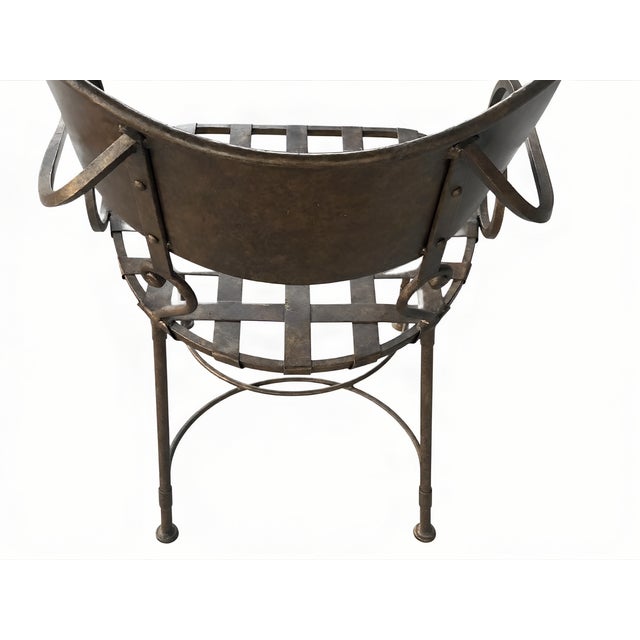 Vintage Wrought Iron Garden Patio Chairs For Sale - Image 4 of 8