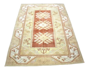1960s Vintage Turkish Oushak Area Rug