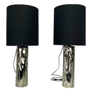 Murano Glass Table Lamps from Barovier & Toso, 1970s, Set of 2 For Sale