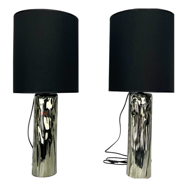 Murano Glass Table Lamps from Barovier & Toso, 1970s, Set of 2 For Sale