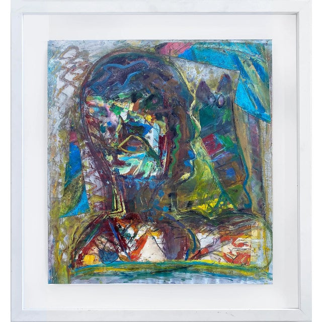 Original Figurative Abstract Painting by Warren Fischer, 1989 For Sale