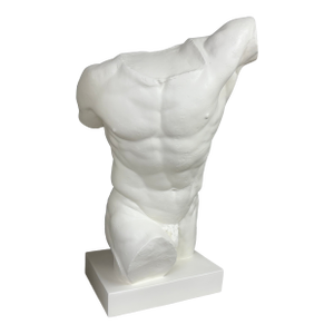 1940s Italian Plaster Male Torso Sculpture of a Classical Athlete