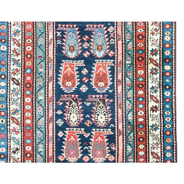 Persian Early 20th Century Persian Ganjeh Rug For Sale - Image 3 of 16
