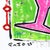 Tipsy Geometry - Original Geometric Pop Street Art Acrylic Painting on Posterboard by Gary John For Sale - Image 4 of 6