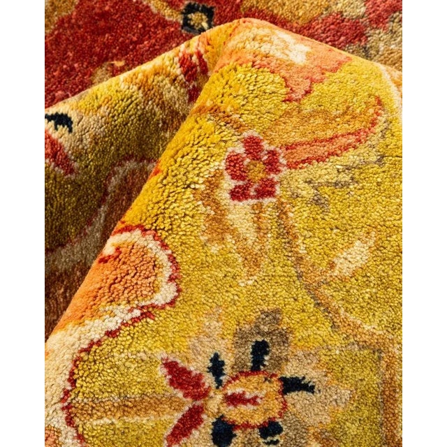 Textile Mogul, One-of-a-Kind Hand-Knotted Area Rug in Orange, 9' 1" x 11' 7" For Sale - Image 7 of 8